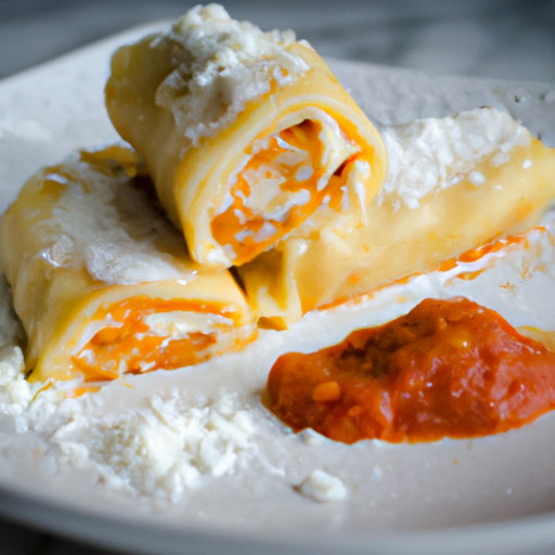 Canneloni s ricottou a špenátem.