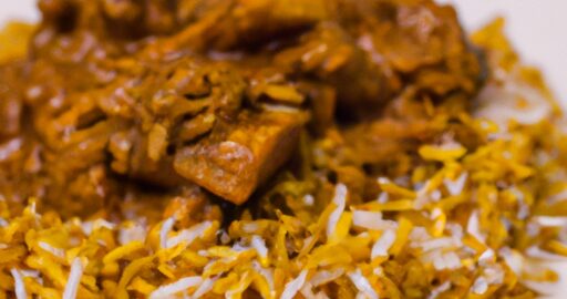 Jednoduchý kuřecí curry s rýží.