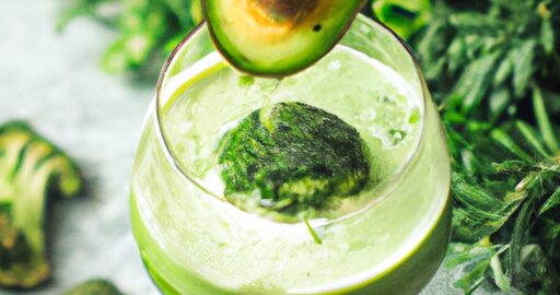 Brokolicový koktejl s avokádem