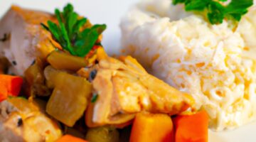 Kuře s kari a rýží.
