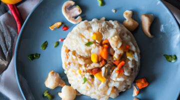 Risotto s houbami a hráškem