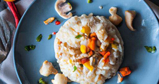 Risotto s houbami a hráškem