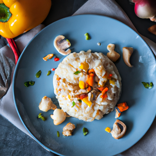 Risotto s houbami a hráškem