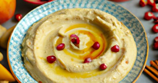 Hummus s harissou a granátovým jablkem