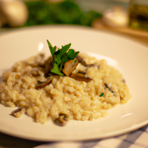 Risotto ai funghi a parmigiano