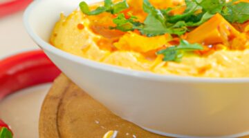 Smažená okurka s jogurtem a paprikou