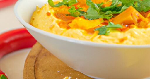 Smažená okurka s jogurtem a paprikou