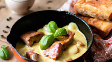 Kuře v béchamelové omáčce s hříbky