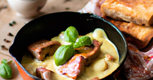 Kuře v béchamelové omáčce s hříbky