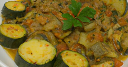 Ratatouille se zeleninou a bylinkami.