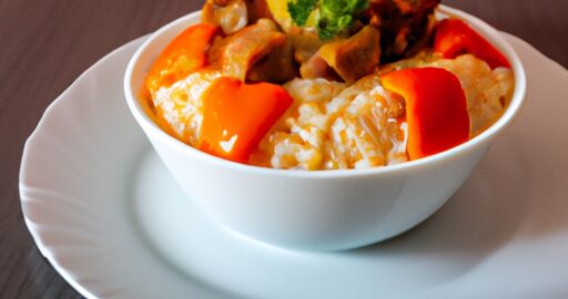 Jehněčí kari s rýží a mangem.