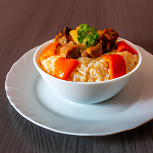 Jehněčí kari s rýží a mangem.