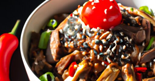 Korejské hovězí bulgogi s rýží.