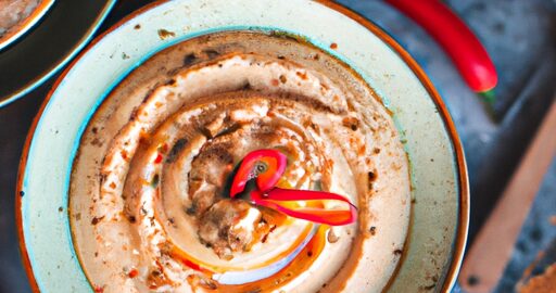 Kořeněný hummus s červenou paprikou
