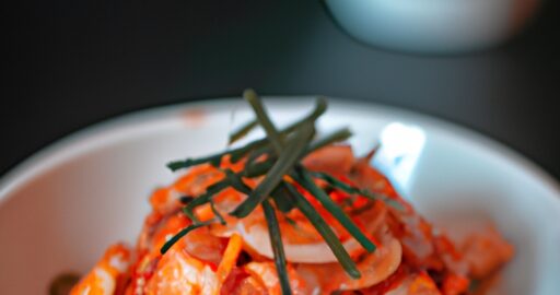 Kulajda s kimchi a vejcem.