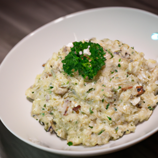 Rizoto s houbami a parmazánem.