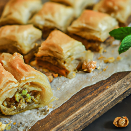 Zapečená baklava se skořicí a ořechy