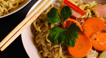 Ramen s grilovaným lososem