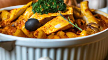 Kuřecí kořeněné ratatouille s bramborami.