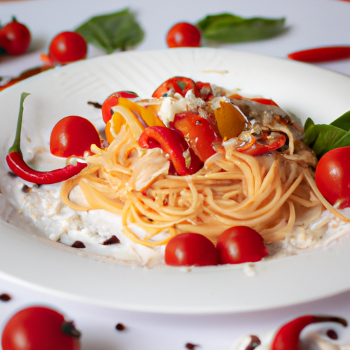 Linguine s pestem a cherry rajčaty