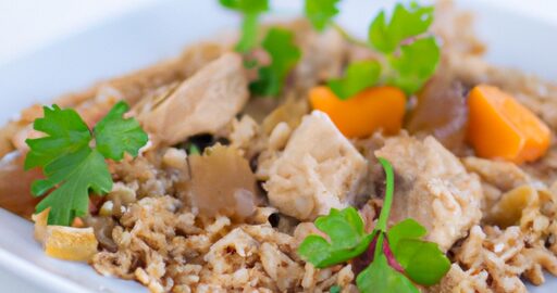 Kuře s fazolemi a rýží.