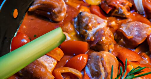 Kuře cacciatore s rajčaty a bylinkami.