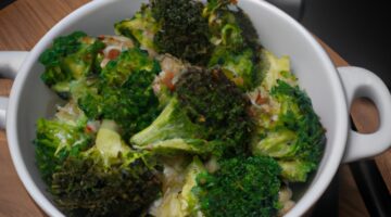 Selestování brokolice s piùre.