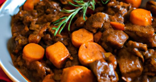 Hovězí Bourguignon s karotkou.