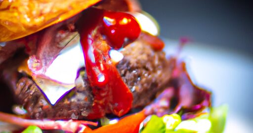 Křupavý kachní burger s červeným zelím