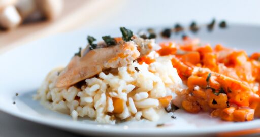 Risotto s kuřecím masem a hráškem