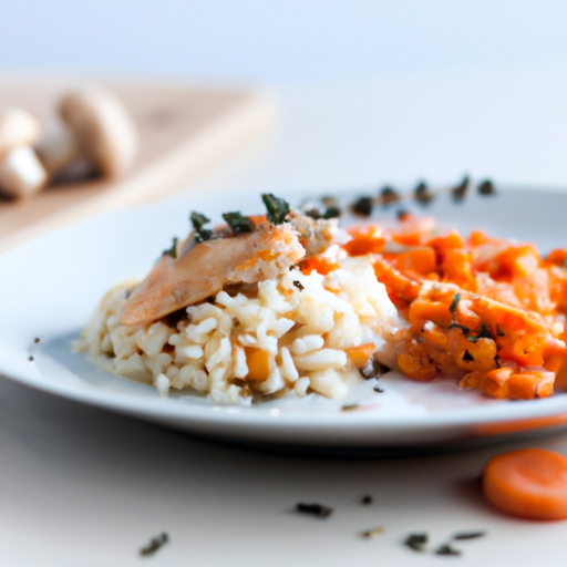 Risotto s kuřecím masem a hráškem