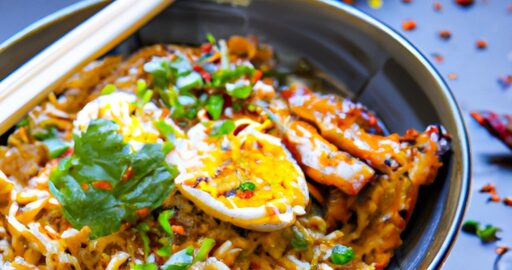 Ramen se grilovaným lososem