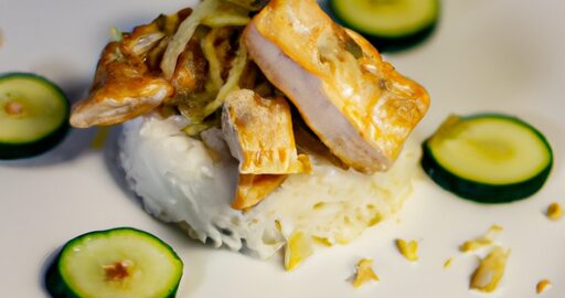 Kokosový rybí pokrm s rýží