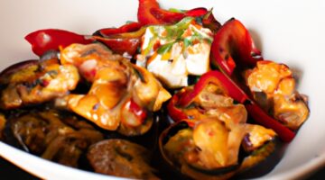 Zapečené plněné papriky a rajčata