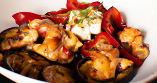 Zapečené plněné papriky a rajčata