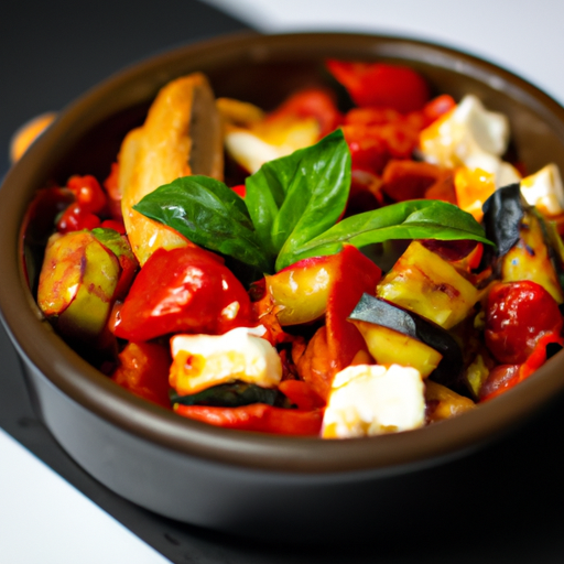 Ratatouille s čerstvými bylinkami a olivovým olejem