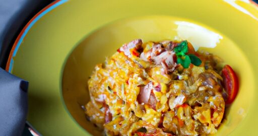 Risotto s houbami a šťavnatými rajčaty