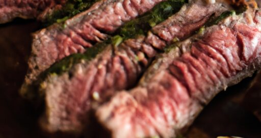 Asado s chimichurri a pečenými brambory.