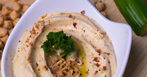 Tahini hummus s grilovanou zeleninou