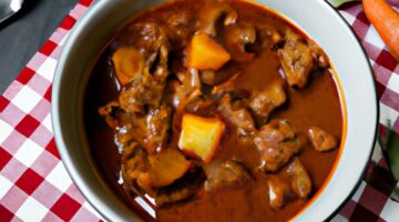 Hovězí bourguignonský guláš s houbami