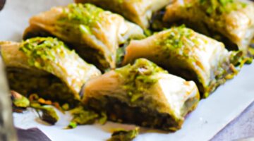 Baklava s pistáciemi a růžovou vodou