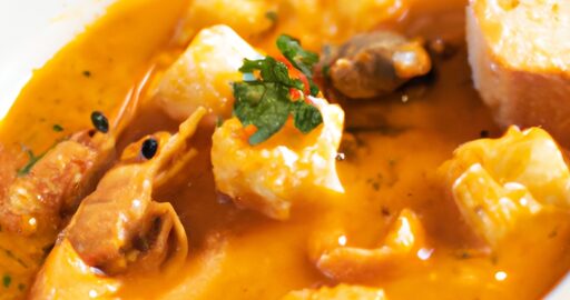 Bouillabaisse s aiolim a krutony.