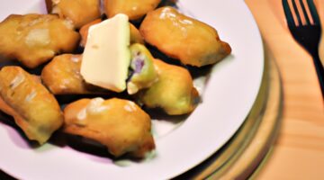 Houskový knedlík se švestkovou omáčkou.