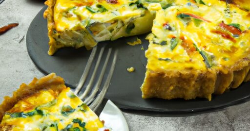 Brokolicová quiche sýrová náplň