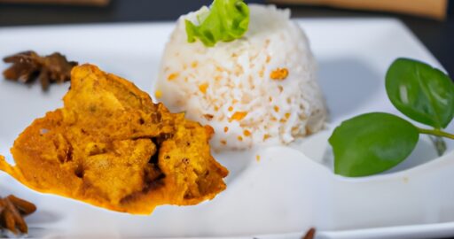 Korma s kuřecím masem a rýží