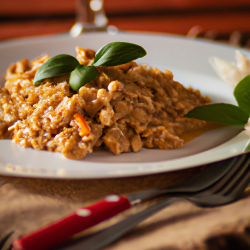 Kořeněný jehněčí pokrm s rýží