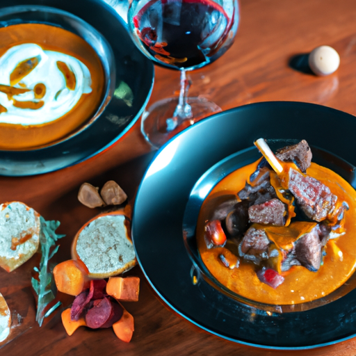 Hovězí dušená na červeném víně