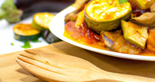 Ratatouille se zapečenými brambory.