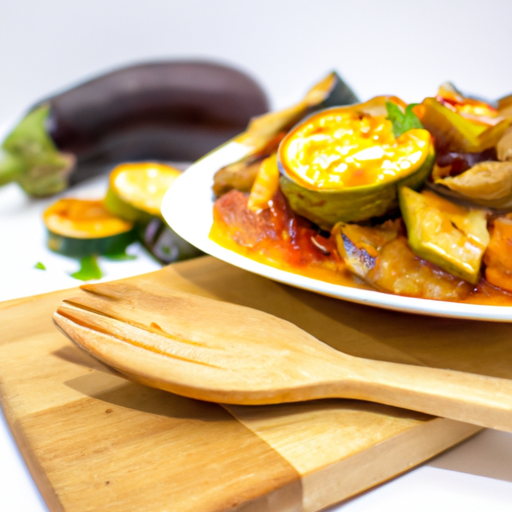 Ratatouille se zapečenými brambory.