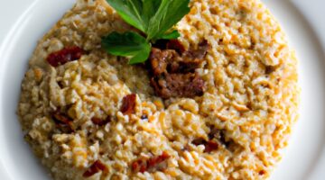 Houbové rizoto s petrželkou